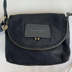 Marc Jacob’s Nylon Messenger Bag Flap Top Crossbody Black